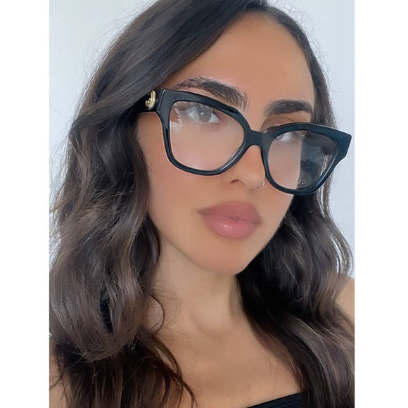 NEW Gucci GG1424O Black Marmont Cat Eye Eyeglasses Frames - Picture 1 of 7